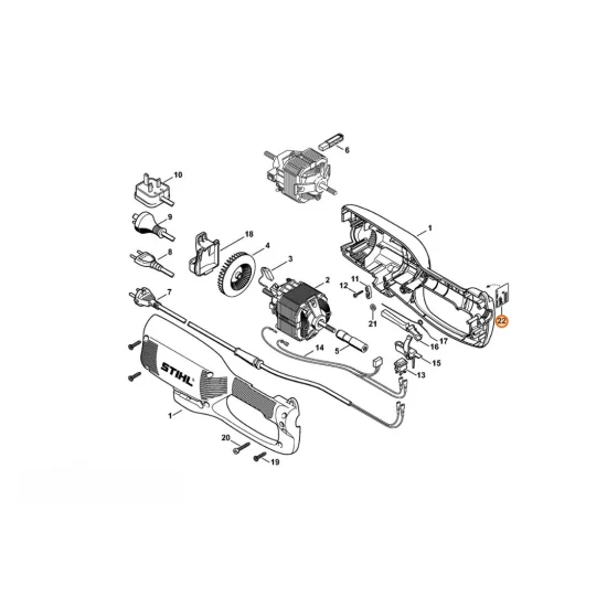 STIHL  Tabliczka z typem urządzenia FSE 71 4809 967 1500